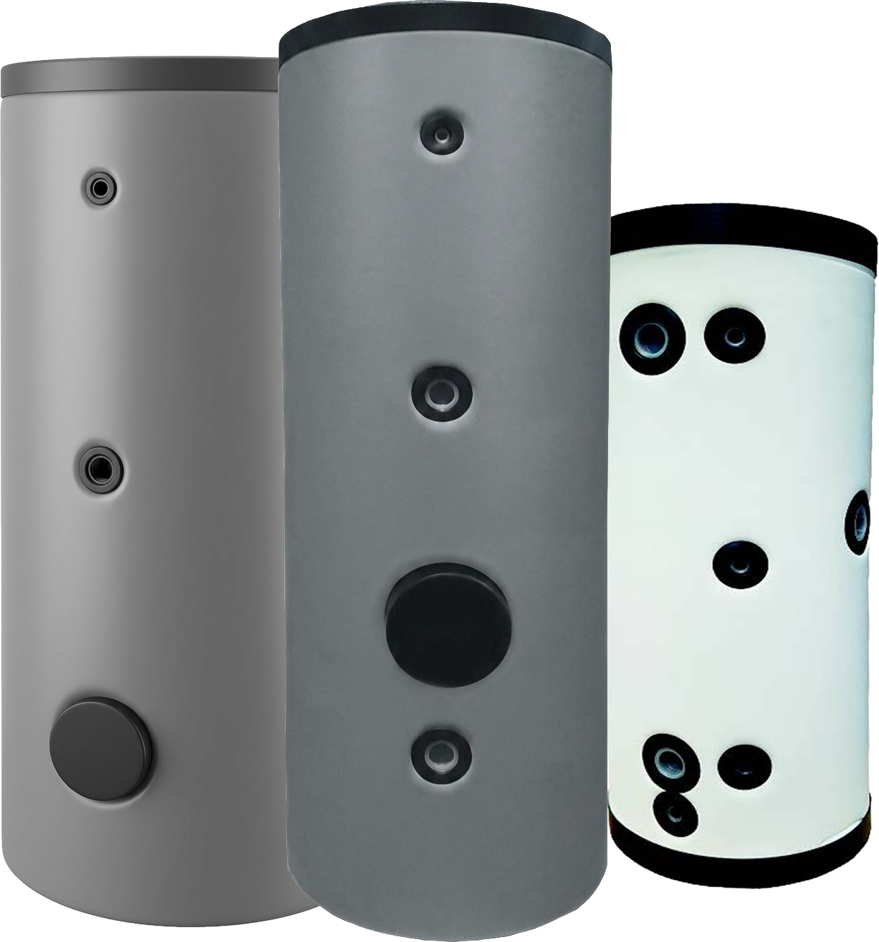 Bollitori sanitari mono e doppia serpentina, e accumuli per acqua tecnica refrigerata o riscaldata.